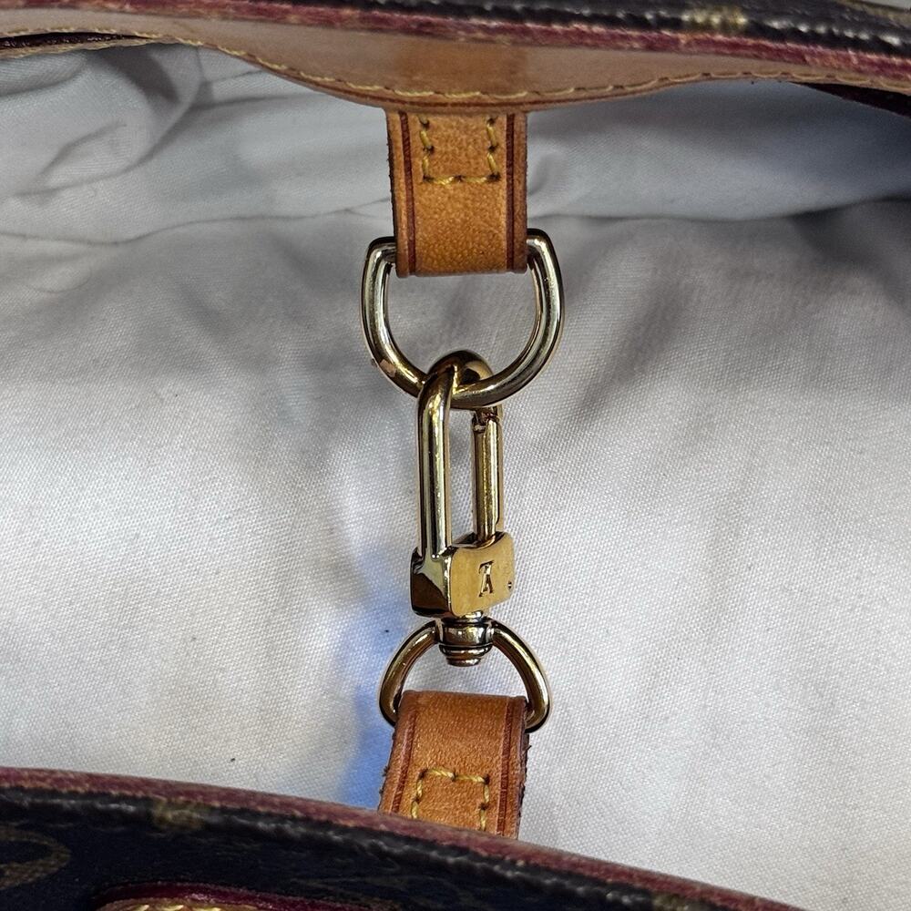 Vtg Louis Vuitton Wilshire PM Monogram Canvas Tote Bag Brown Y2K Preowned - Picture 10 of 16